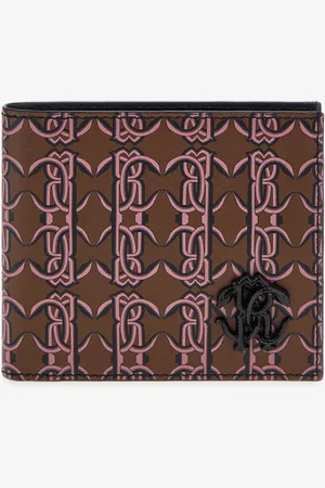 Roberto Cavalli Wallet With Monogram Mirror Snake - Male Petits Articles En Cuir Unica
