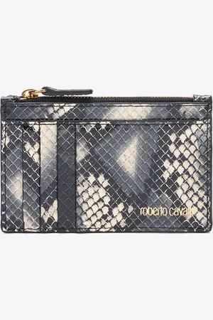 Roberto Cavalli Porte-cartes En Cuir Embossé Avec Glissière - Female Accessoires Unica