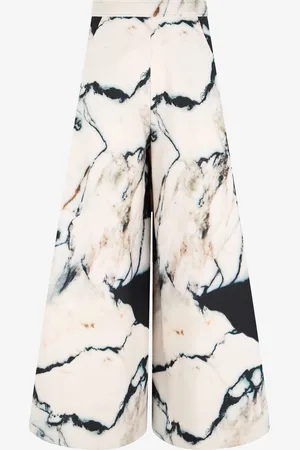 Roberto Cavalli Pantalon Palazzo À Imprimé Marble - Woman Pantalons Et Shorts 42
