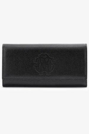 Roberto Cavalli Portefeuille Avec Rabat Et Monogramme Rc - Woman Petits Articles En Cuir Unica