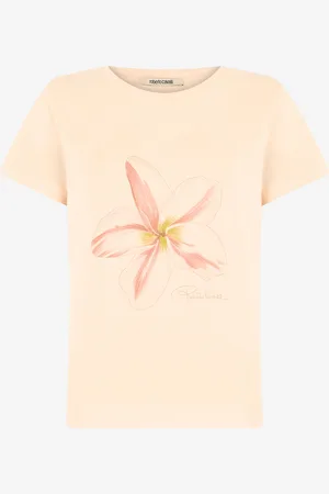 Roberto Cavalli T-shirt À Imprimé Fleur - Woman T-shirt Xs