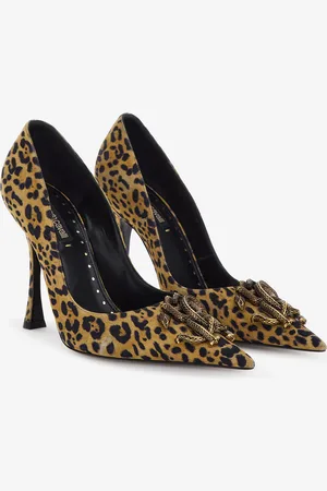 Roberto Cavalli Décolleté With Monogram Mirror Snake - Female Escarpins 35