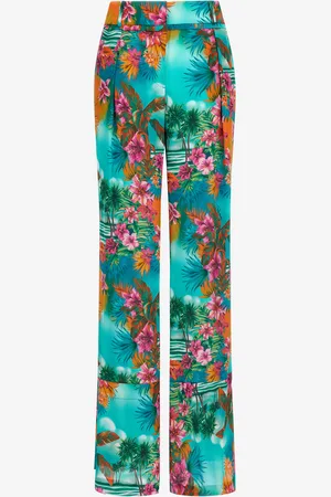 Roberto Cavalli Hawaii Print Trousers - Female Pantalons Et Shorts 38