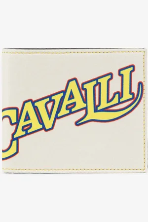 Roberto Cavalli Portefeuille À Imprimés Logo Et Rayures - Male Petits Articles En Cuir Unica