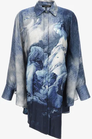 Roberto Cavalli Robe Courte Avec Impression Denim Wild Leda - Female Robes 40