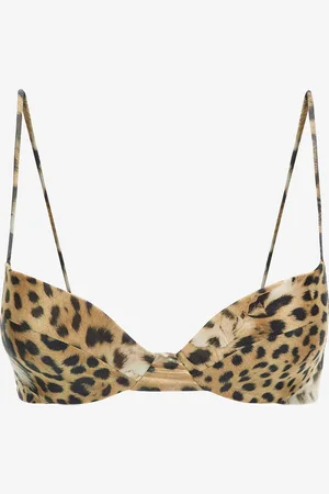 Roberto Cavalli Jaguar Skin Print Bikini Top - Female Maillots De Bain S
