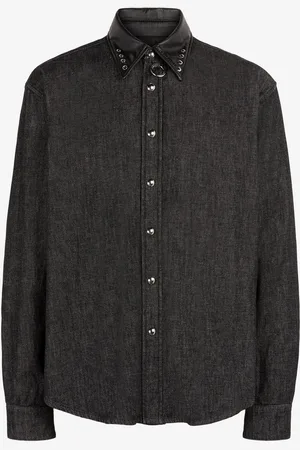 Roberto Cavalli Chemise En Jean Cloutée - Male Chemises 48