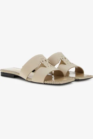 Roberto Cavalli Flat Sandals With Rc Logo - Female Sandales 37