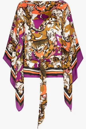 Roberto Cavalli Caftan À Imprimé Félins - Female Blouses Et Tops 38