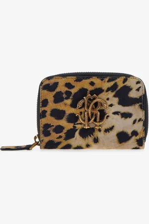Roberto Cavalli Small Wallet With Monogram Rc And Zip - Female Petits Articles En Cuir Unica
