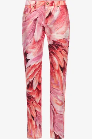 Roberto Cavalli Jeans Avec Imprimé Plumange - Female Pantalons Et Shorts 40