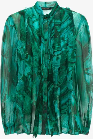 Roberto Cavalli Blouse Imprimé Malachite - Female Blouses Et Tops 46