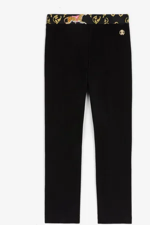 Roberto Cavalli Legging En Coton À Imprimé Filigrane - Female Prêt-à-porter 08a