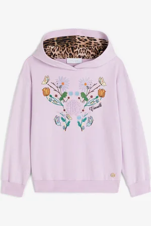 Roberto Cavalli Sweat À Capuche À Broderie Rc Monogram Et Fleurs - Female Prêt-à-porter 04a
