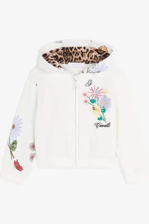 Roberto Cavalli Sweat À Capuche En Coton À Imprimé Floral - Female Prêt-à-porter 18m