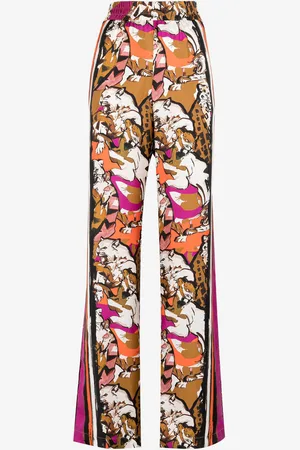 Roberto Cavalli Pantalon En Soie À Imprimé Félins - Female Pantalons Et Shorts 38