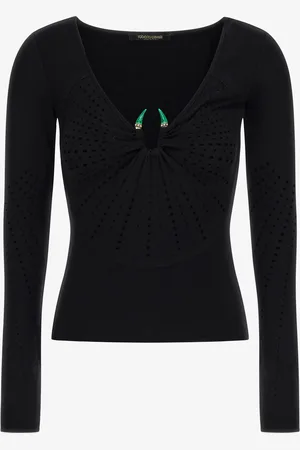Roberto Cavalli Long Sleeve Knit With Fang - Female Prêt-à-porter Xs