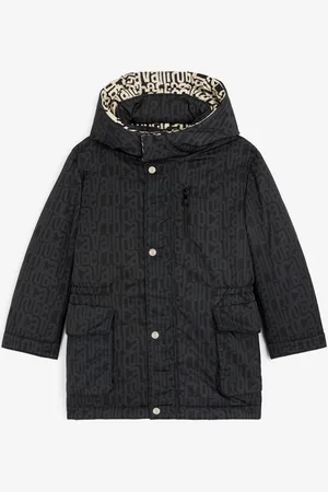 Roberto Cavalli Manteau À Capuche Et Imprimé Logos - Male Prêt-à-porter 10a