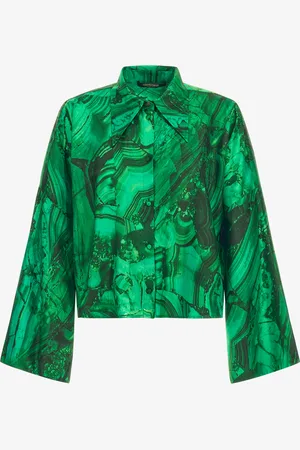 Roberto Cavalli Malachite Print Blouse - Female Blouses Et Tops 48