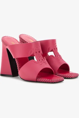 Roberto Cavalli Sandals With Monogram Mirror Snake - Female Sandales 36