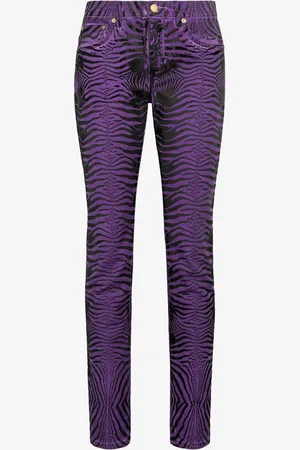 Roberto Cavalli Jean Slim À Imprimé Zébré - Female Pantalons Et Shorts 40