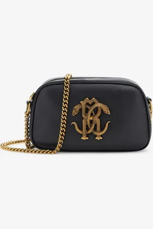 Roberto Cavalli Shoulder Bag With Monogram Mirror Snake - Female Sacs Unica