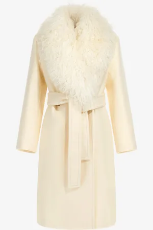 Roberto Cavalli Coat With Fur Collar - Female Prêt-à-porter 38
