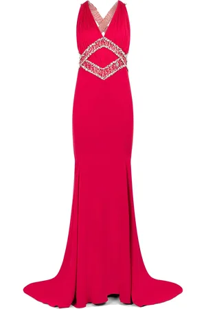 Roberto Cavalli Robe Longue Sans Manches À Ornements Strassés - Female Robes 42