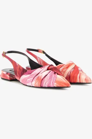 Roberto Cavalli Le Pettegole Slingback With Plumage Print - Female Chaussures 36