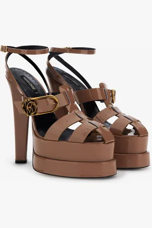 Roberto Cavalli Platform Sandal With Logo - Female Sandales 36