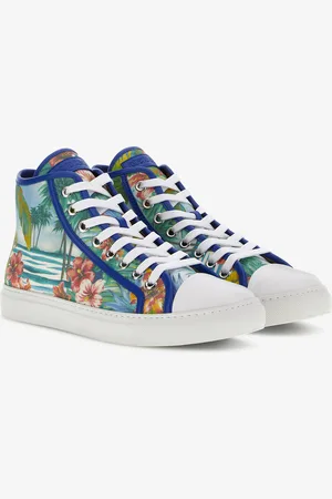 Roberto Cavalli Hawaii Print Sneakers - Male Baskets 41