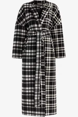 Roberto Cavalli Manteau Avec Ceinture À Carreaux - Female Prêt-à-porter 40