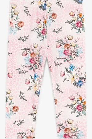 Roberto Cavalli Legging En Coton À Imprimé Jaguars Et Fleurs - Female Prêt-à-porter 09m