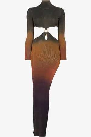 Roberto Cavalli Robe Longue Asymétrique À Dégradé De Couleurs - Female Robes 40