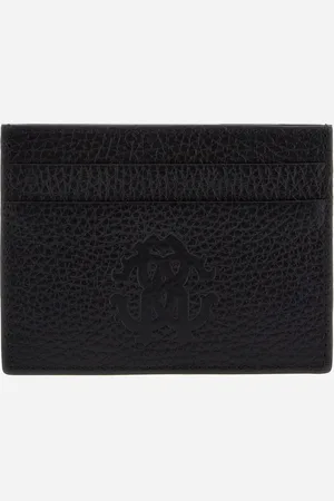 Roberto Cavalli Card Holder With Monogram Rc - Male Petits Articles En Cuir Unica