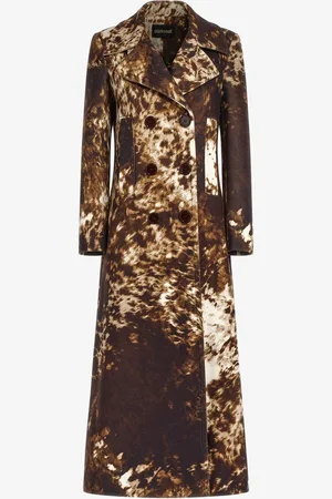 Roberto Cavalli Appaloosa Print Double-breasted Trench - Female Prêt-à-porter 38
