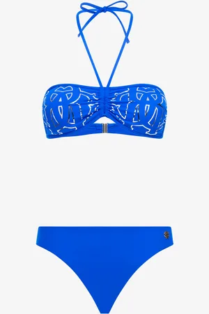 Roberto Cavalli Bikini Bleu Logo Monogram Rc - Female Maillots De Bain Xs