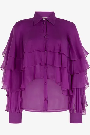 Roberto Cavalli Chemisier En Soie À Volants - Female Blouses Et Tops 38
