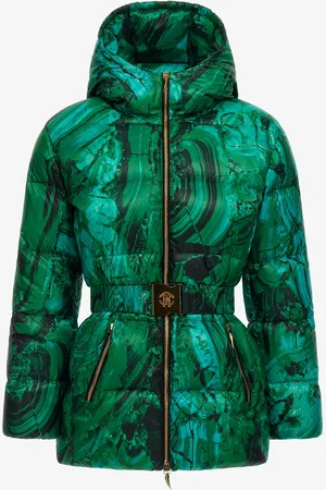 Roberto Cavalli Doudoune Imprimé Malachite - Female Prêt-à-porter 42