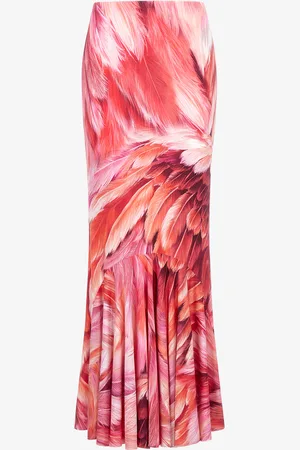 Roberto Cavalli Plumage Print Skirt - Female Jupes 38
