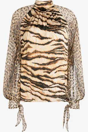 Roberto Cavalli Blouse À Imprimé Animalier - Female Blouses Et Tops 38