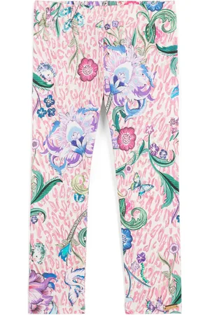Roberto Cavalli Floral And Leopard-print Leggings - Female Prêt-à-porter Xs