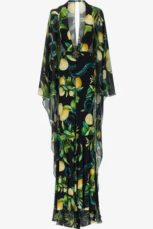 Roberto Cavalli Lemon Print Kaftan - Female Robes 42