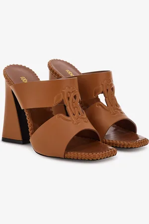 Roberto Cavalli Sandals With Monogram Mirror Snake - Female Sandales 35