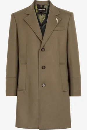 Roberto Cavalli Manteau À Boutonnage Simple Et Ornement Tiger Tooth - Male Manteaux Et Vestes 50