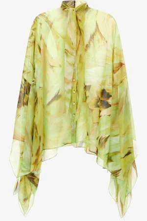 Roberto Cavalli Plumage Print Shirt - Female Blouses Et Tops 38