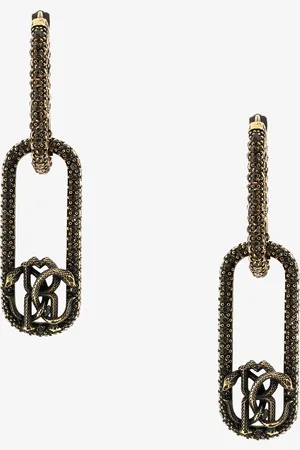 Roberto Cavalli Earrings With Monogram Rc - Female Bijoux De Mode Unica