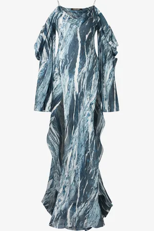 Roberto Cavalli Robe Fluide À Imprimé Marble - Female Robes 40