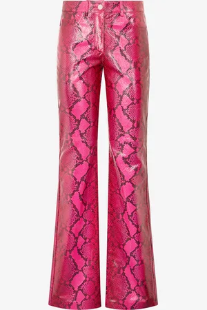 Roberto Cavalli Pantalon À Imprimé Python Effet Brillant - Female Pantalons Et Shorts 38