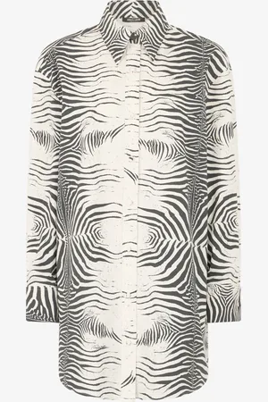 Roberto Cavalli Chemise Longue À Imprimé Zèbre - Female Robes 38